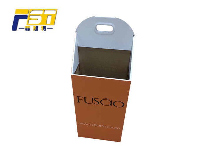 Full Color Magazine Cardboard Trolley Box , Portable Corrugated Foldable Box Trolley