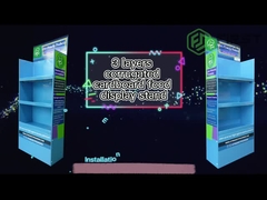 Custom Made Cardboard POP Display Rak Display Lantai Kertas Bergelombang Lipat