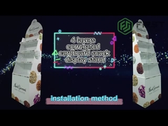 Tampilan Karton Ritel Kustom POS Rak Display Lantai Karton Bergelombang Lipat