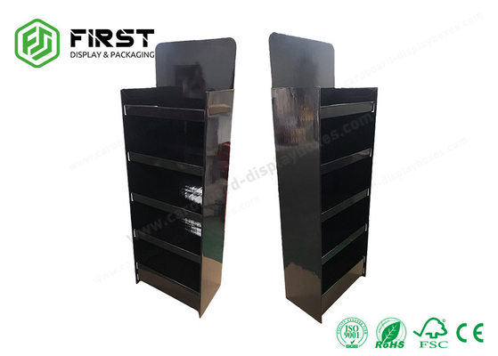 Customized Logo Retail Point Of Sales Cardboard Floor Display Stand POP Paper Display Shelf