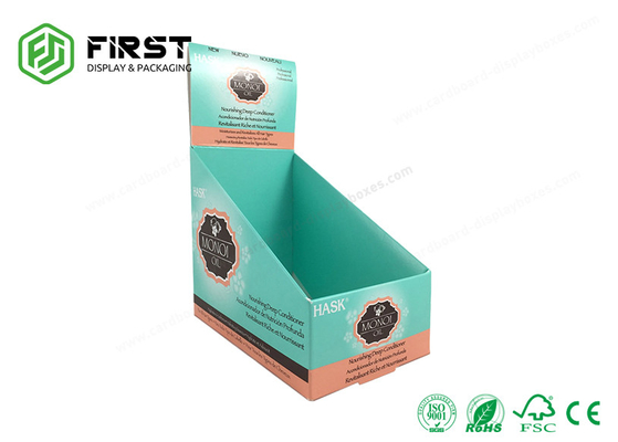 Full Color Printed Custom Cardboard Recyclable Counter Display Boxes Untuk Penjualan Eceran